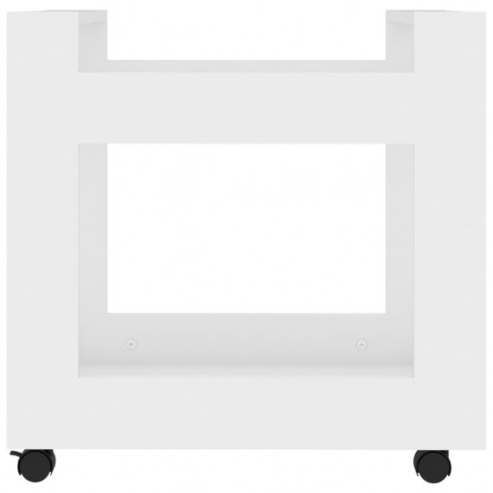Rašomojo stalo lentyna su ratukais, balta, 60x45x60cm, mediena