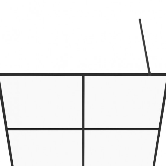 Dušo sienelė su skaidriu ESG stiklu, juodos spalvos, 140x195cm