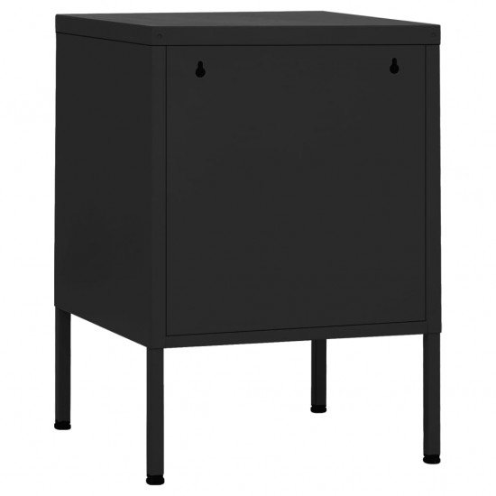 Naktinis staliukas, juodas, 35x35x51cm, plienas