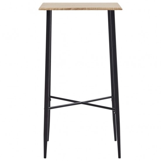 Baro stalas, ąžuolo spalvos, 60x60x111cm, MDF