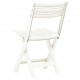Sulankstomos sodo kėdės, 2vnt., baltos spalvos, plastikas