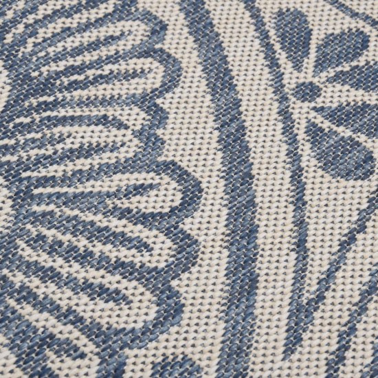Lauko kilimėlis, mėlynos spalvos, 160x230cm, plokščio pynimo