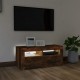 TV spintelė su LED apšvietimu, dūminio ąžuolo, 90x35x40cm