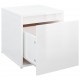 Dėžė-stalčius, balta, 40,5x40x40cm, apdirbta mediena, blizgi