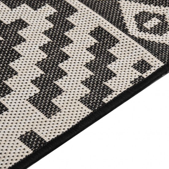 Lauko kilimėlis, juodos spalvos, 100x200cm, plokščio pynimo