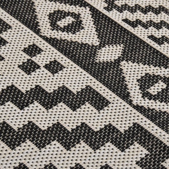 Lauko kilimėlis, juodos spalvos, 100x200cm, plokščio pynimo