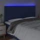 Galvūgalis su LED, mėlynos spalvos, 200x5x118/128cm, audinys