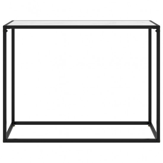 Konsolinis staliukas, baltas, 100x35x75cm, grūdintas stiklas