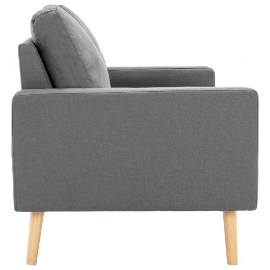 Trivietė sofa, šviesiai pilkos spalvos, audinys