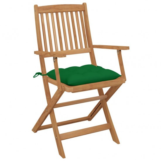 Sulankstomos sodo kėdės su pagalvėmis, 2vnt., akacijos masyvas