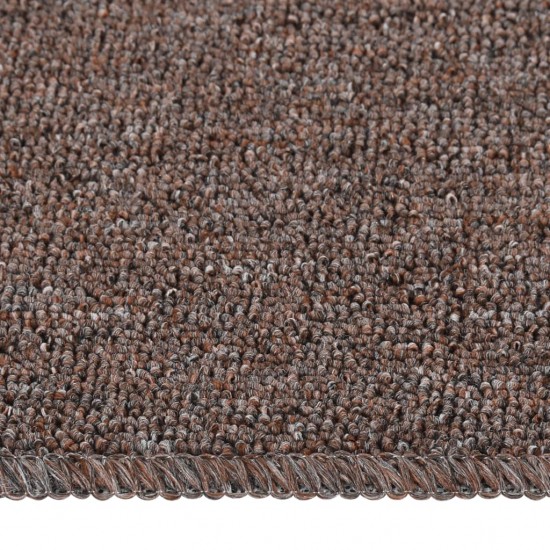 Neslystantys laiptų kilimėliai, 15vnt., rudi, 60x25cm