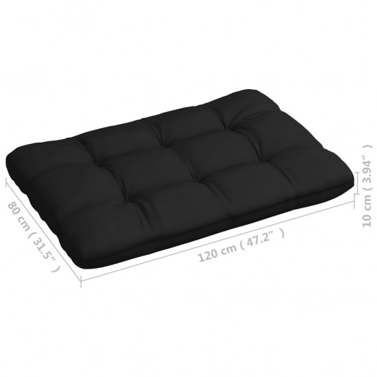 Pagalvėlės sofai iš palečių, 7vnt., juodos spalvos