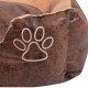 Šuns guolis su pagalvėle, PU, dirbtinė oda, dydis M, rudas
