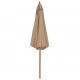 Lauko skėtis su mediniu stulpu, 300 cm, taupe spalvos