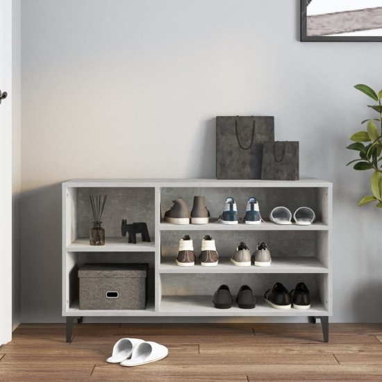 Spintelė batams, betono pilka, 102x36x60cm, apdirbta mediena