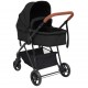 Vaikiškas vežimėlis 2-1, antracito ir juodos spalvos, plienas