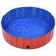 Sulankstomas baseinas šunims, raudonos spalvos, 120x30cm, PVC