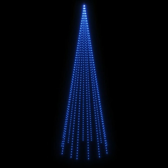 Kalėdų eglutė ant vėliavos stiebo, 500cm, 732 mėlynos LED