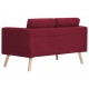 Dvivietė sofa, vyno raudonos spalvos, audinys