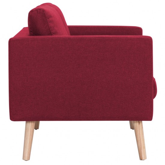 Dvivietė sofa, vyno raudonos spalvos, audinys