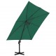 Gembės formos skėtis su aliuminiu stulpu, žalias, 300x300cm