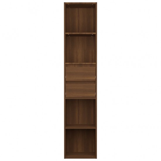 Spintelė knygoms, ruda ąžuolo, 36x30x171cm, apdirbta mediena