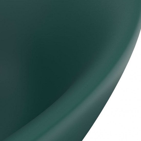 Prabangus praustuvas, matinis žalias, 58,5x39cm, keramika