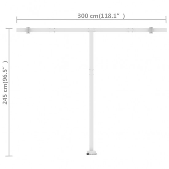 Pastatoma ištraukiama markizė, antracito, 300x250cm