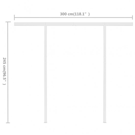 Rankiniu būdu ištraukiama markizė, antracito, 3x2,5m