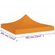 Proginės palapinės stogas, oranžinės spalvos, 3x3m, 270 g/m²