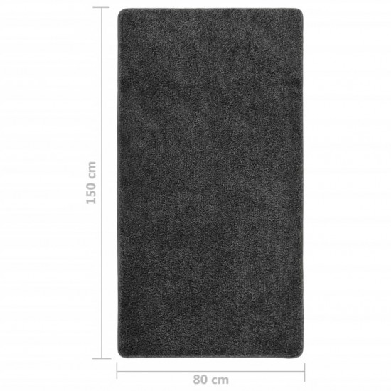 Shaggy tipo kilimėlis, tamsiai pilkas, 80x150cm, neslystantis