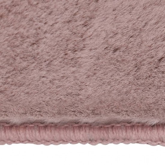 Kilimas, senovinis rožinis, 200x300cm, dirbtinis triušio kailis