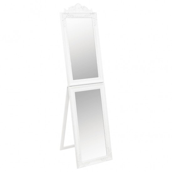 Laisvai pastatomas veidrodis, baltos spalvos, 40x180cm