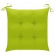 Supama kėdė su šviesiai žalia pagalvėle, tikmedžio masyvas