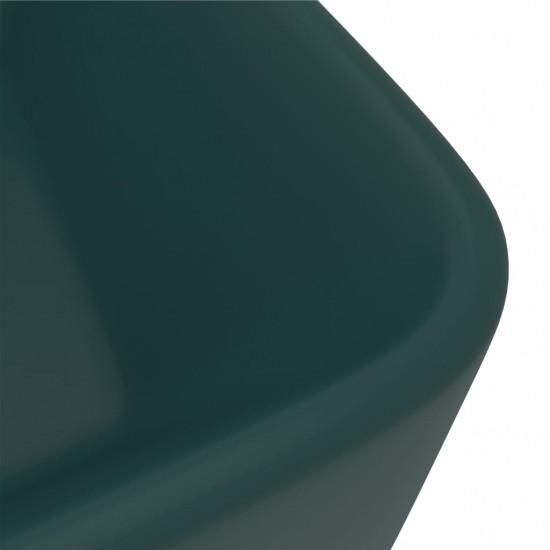 Prabangus praustuvas, matinis žalias, 41x30x12cm, keramika