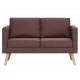 Dvivietė sofa, ruda, audinys