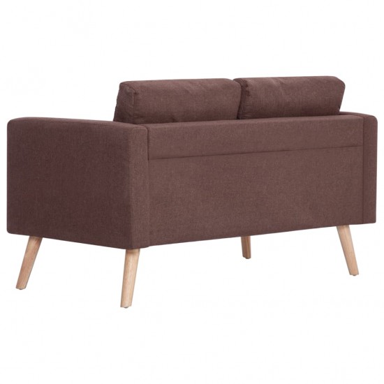 Dvivietė sofa, ruda, audinys