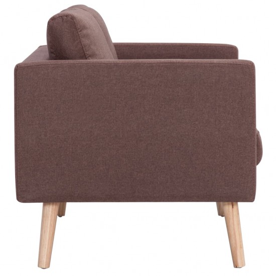 Dvivietė sofa, ruda, audinys