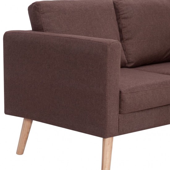 Dvivietė sofa, ruda, audinys