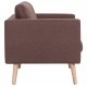 Trivietė sofa, ruda, audinys