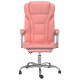 Atlošiama biuro kėdė, rožinės spalvos, dirbtinė oda