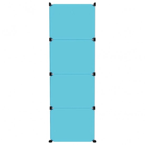Lentyna su 12 kubo formos skyrių vaikams, mėlynos spalvos, PP
