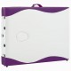 Sulankstomas masažo stalas, baltas/violetinis, aliuminis, 3zonų