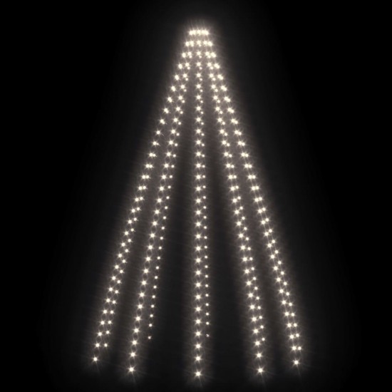 Kalėdų eglutės girlianda su 250 šaltų baltų LED lempučių, 250cm