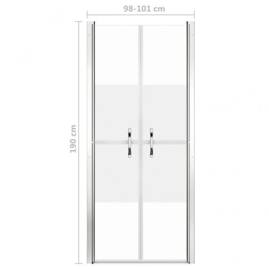 Dušo durys, pusiau matinės, 101x190cm, ESG