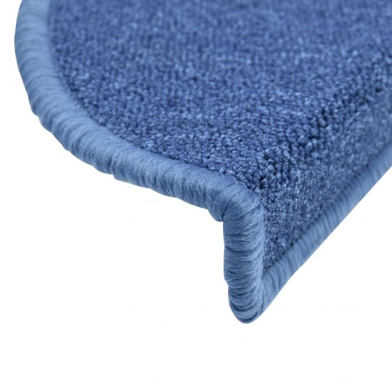 Laiptų kilimėliai, 10vnt., mėlynos spalvos, 56x17x3cm