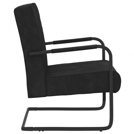 Gembinė kėdė, juodos spalvos, aksomas