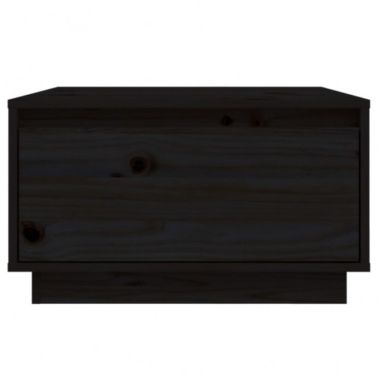 Kavos staliukas, juodas, 55x56x32cm, pušies medienos masyvas
