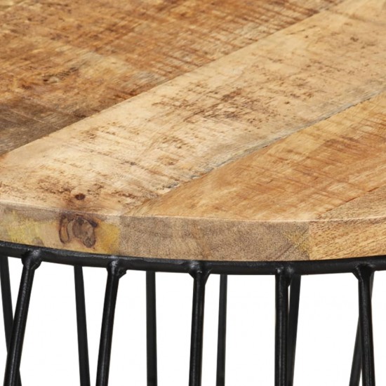 Kavos staliukas, skersmuo 68cm, neapdorota mango mediena