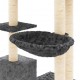 Draskyklė katėms su stovais iš sizalio, tamsiai pilka, 142cm